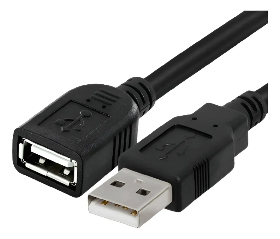Cable Usb Macho A Usb Hembra 1.5mts Extension Alargue Color Negro