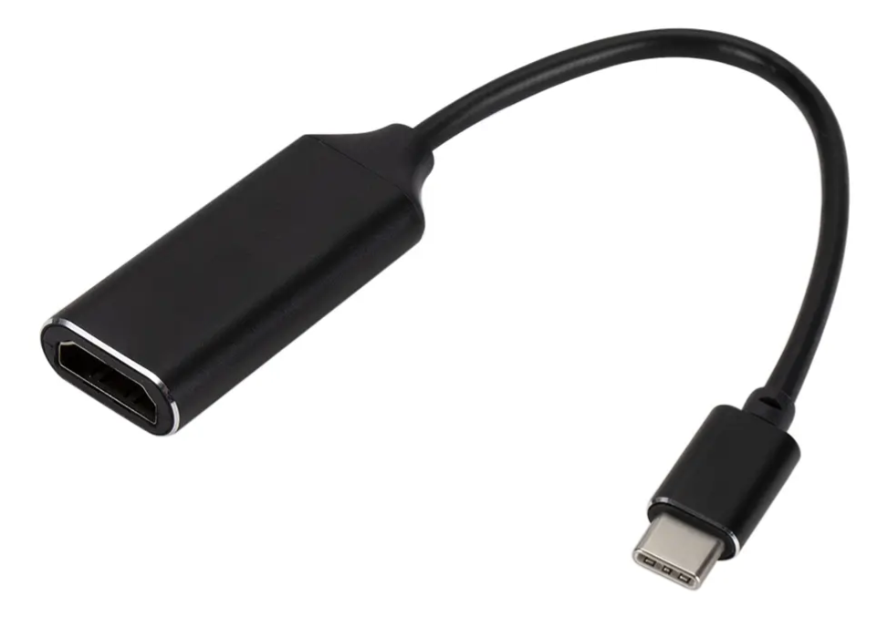 Cable adaptador usb c a hdmi para macbook pro mac pc 4k noga color negro