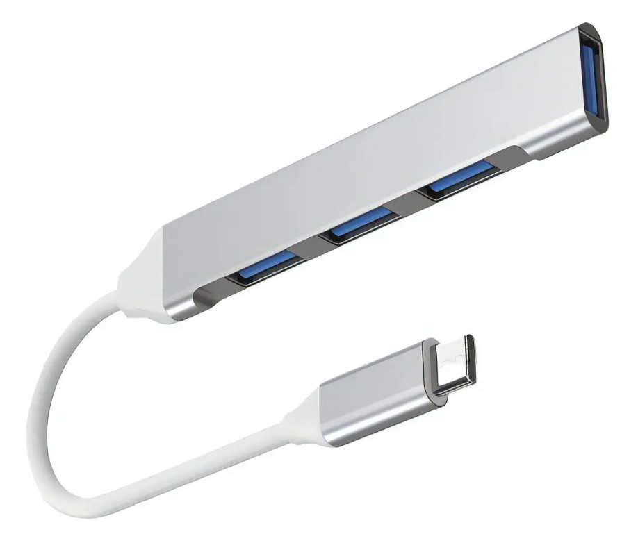 Hub usb-c a 4 puertos usb 2.0 + 3.0 pc notebook netmak